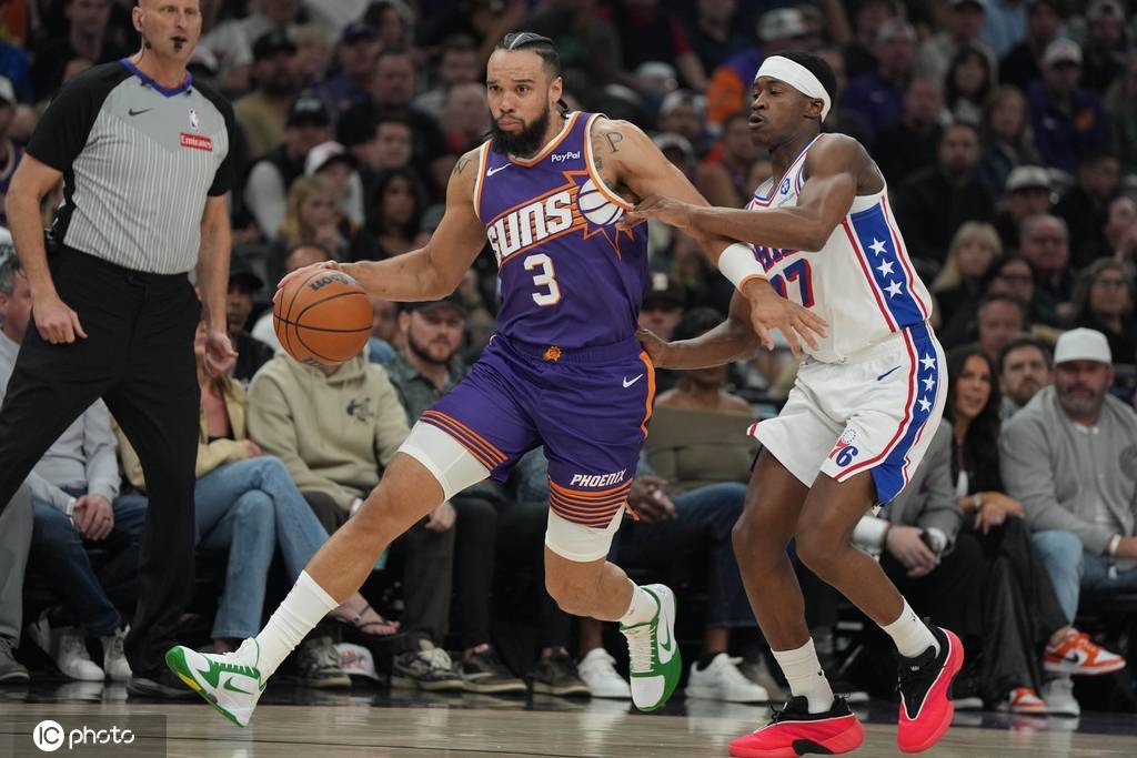 恩比德33+9马克西29+9+6 狄龙空砍28分76人客胜太阳